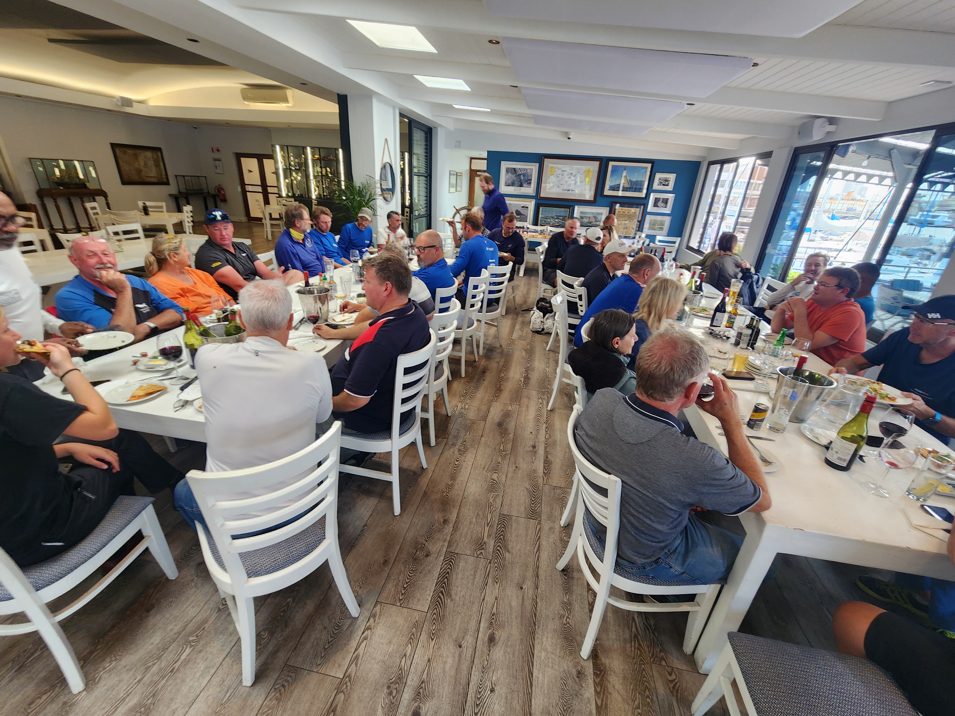 Prize-giving at the Royal Cape Yacht Club, at the Long Table after the Double Round the Island 2024